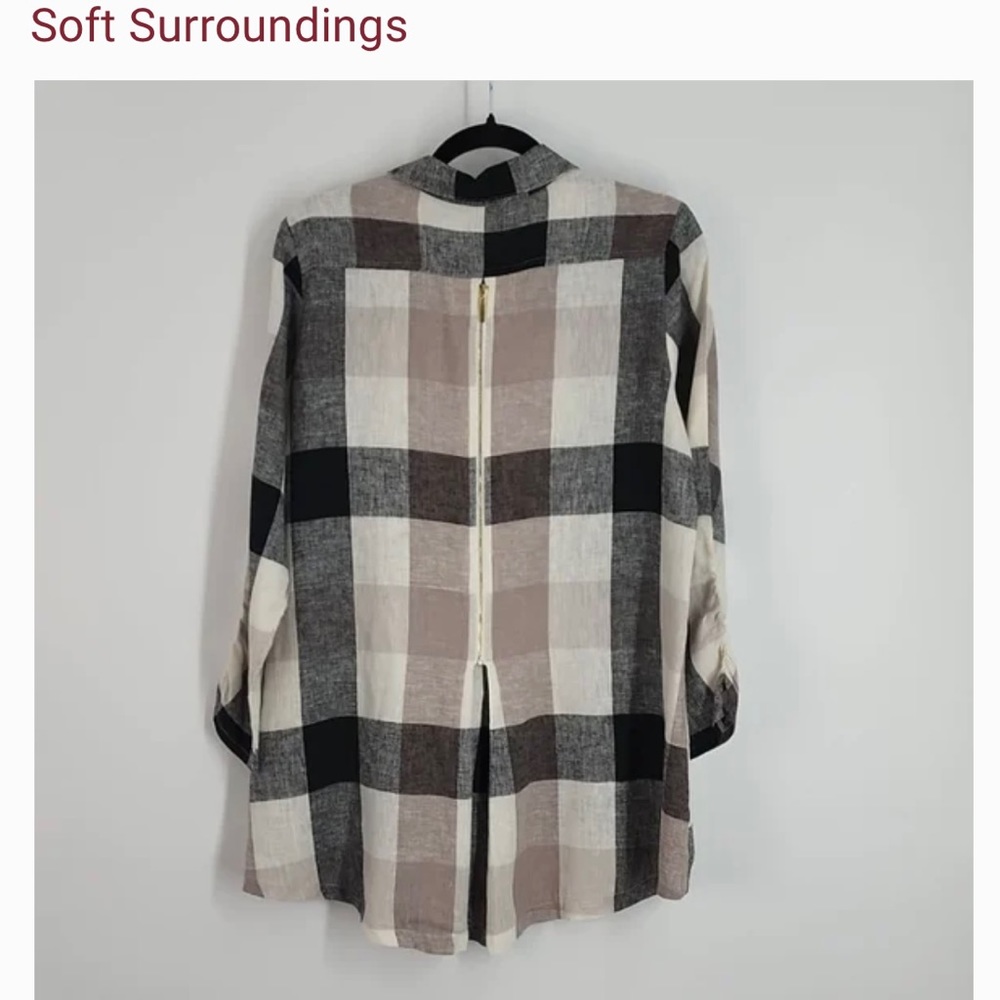 Soft Surroundings Carreaux plaid top Medium - Picture 5 of 7